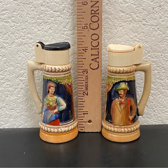 Vintage West Germany Porcelain Beer Stein Salt & Pepper Shakers - Picture 2 of 14